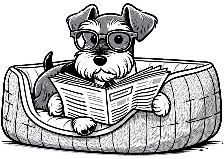 Older dog researching care.